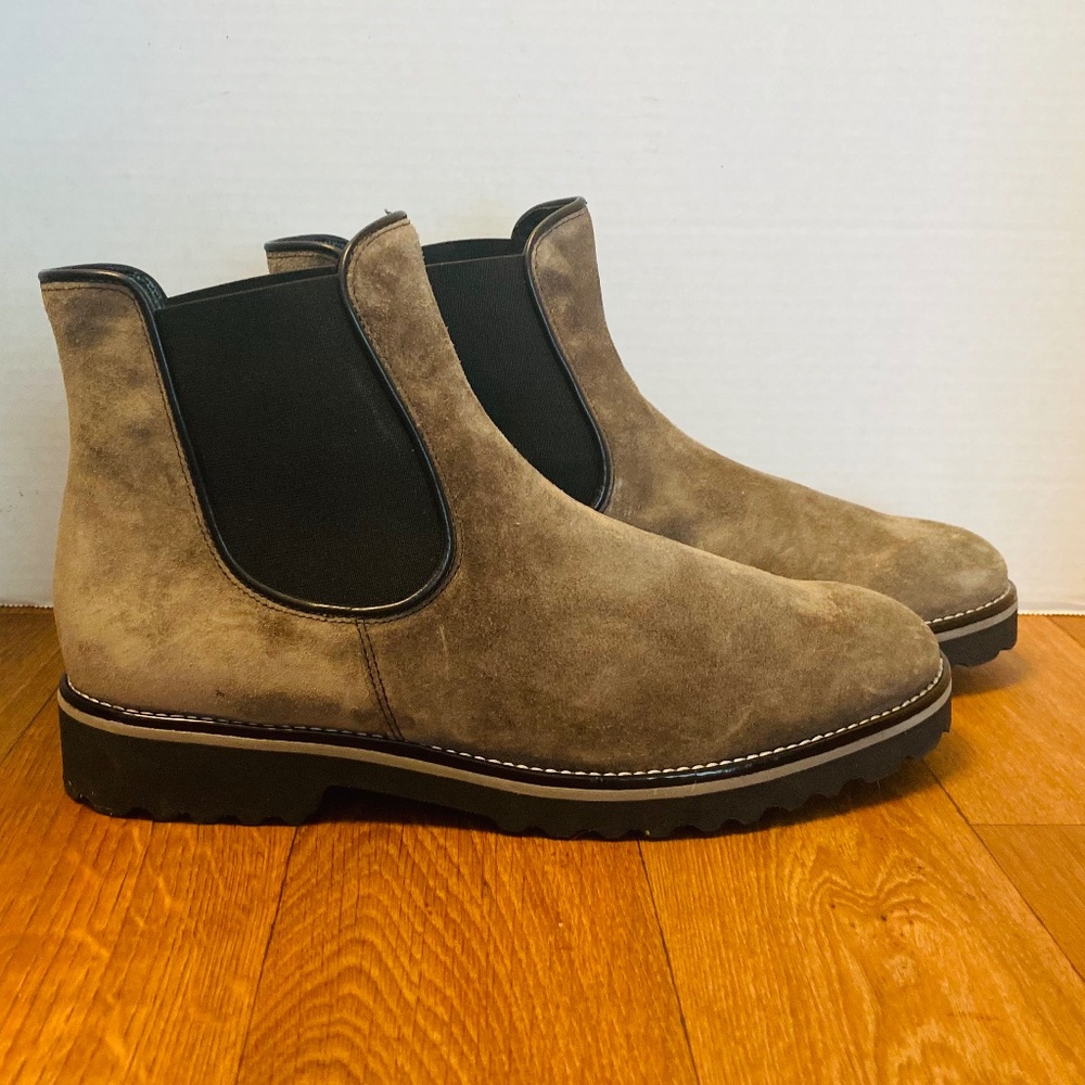 Gabor Womens Gray Suede Slip On Ankle Boots, 7 / US 9.5.